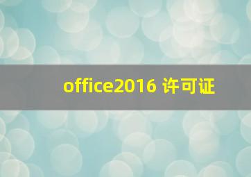 office2016 许可证